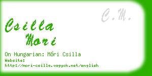 csilla mori business card