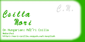 csilla mori business card